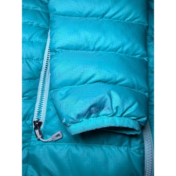 Patagonia Womens XXS Down Jacket Teal Insulated Lightweight - Picture 6 of 8